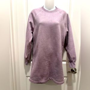 💜 Aritzia Wilfred free oversized Tunic organic cotton long fleece crewneck